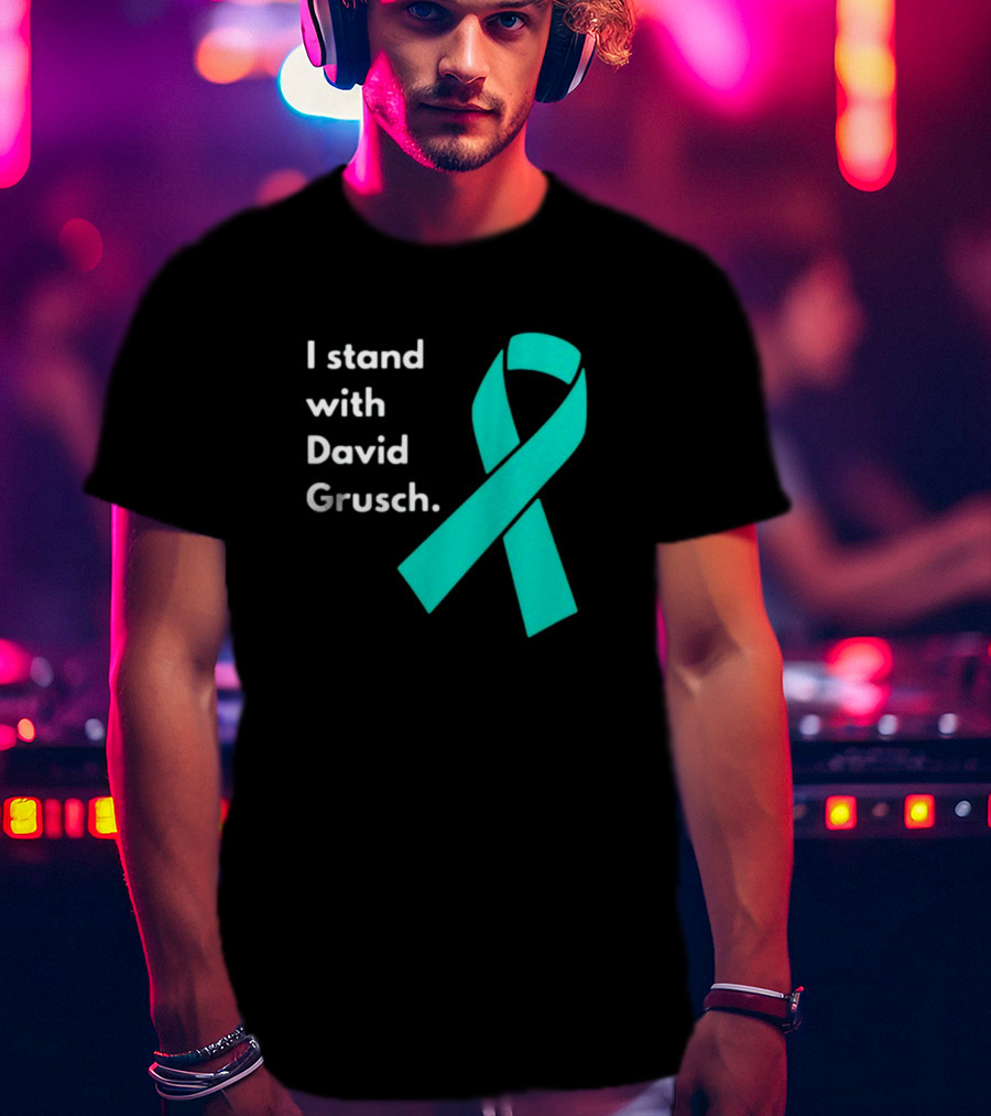I Stand With David Grusch Teal Awareness T-Shirt
