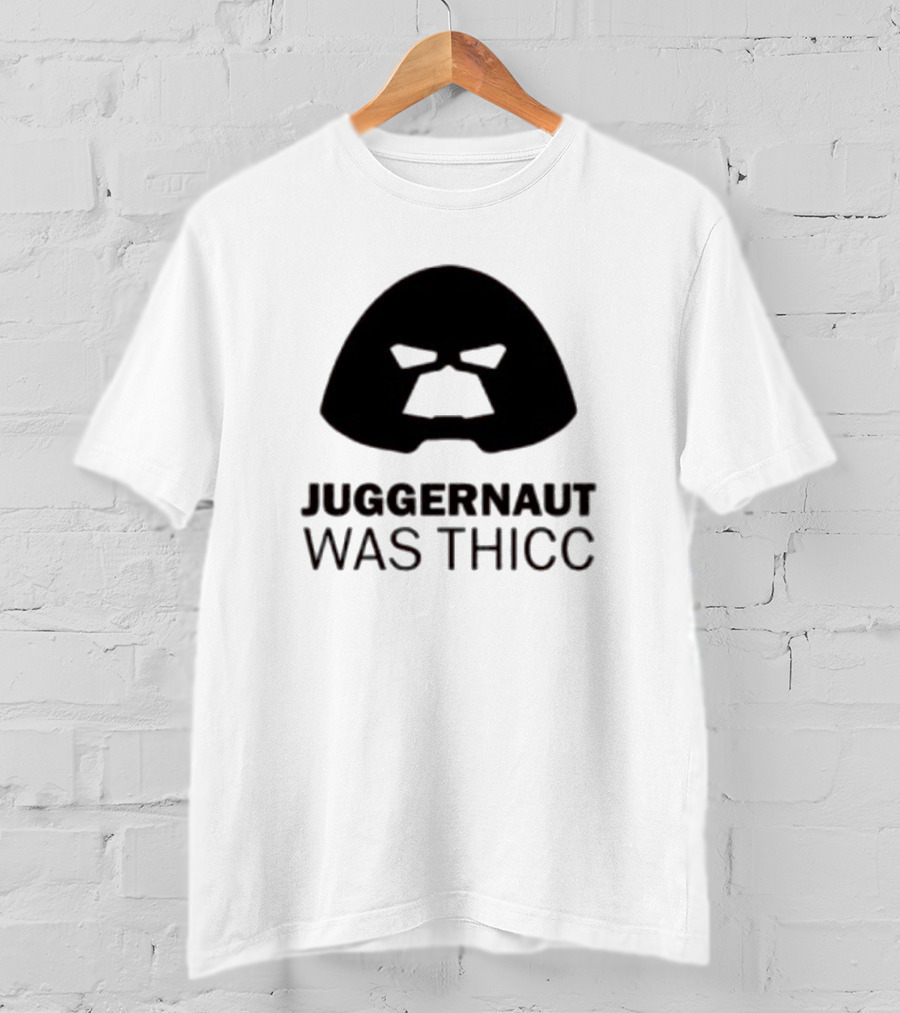Juggernaut Was Thicc Bold Helmet T-Shirt