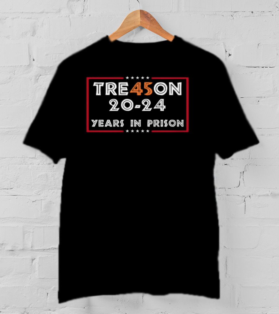 Emily Winston Tre45on 20-24 Years In Prison Stars Text T-Shirt