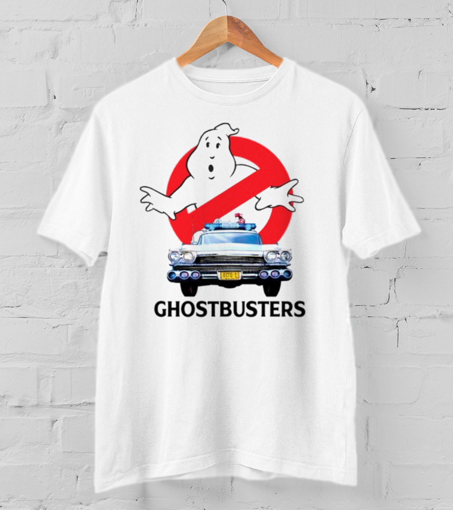 Ghostbusters No Ghost Logo Ecto-1 Car T-Shirt
