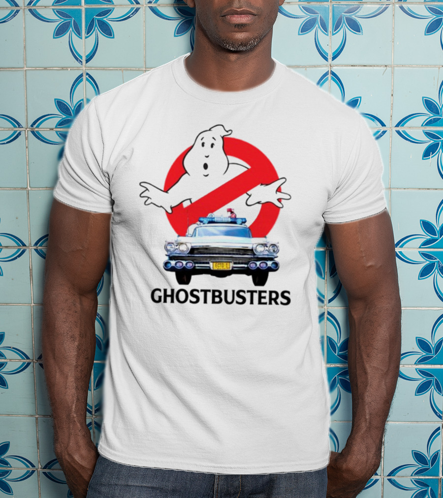 Ghostbusters No Ghost Logo Ecto-1 Car T-Shirt