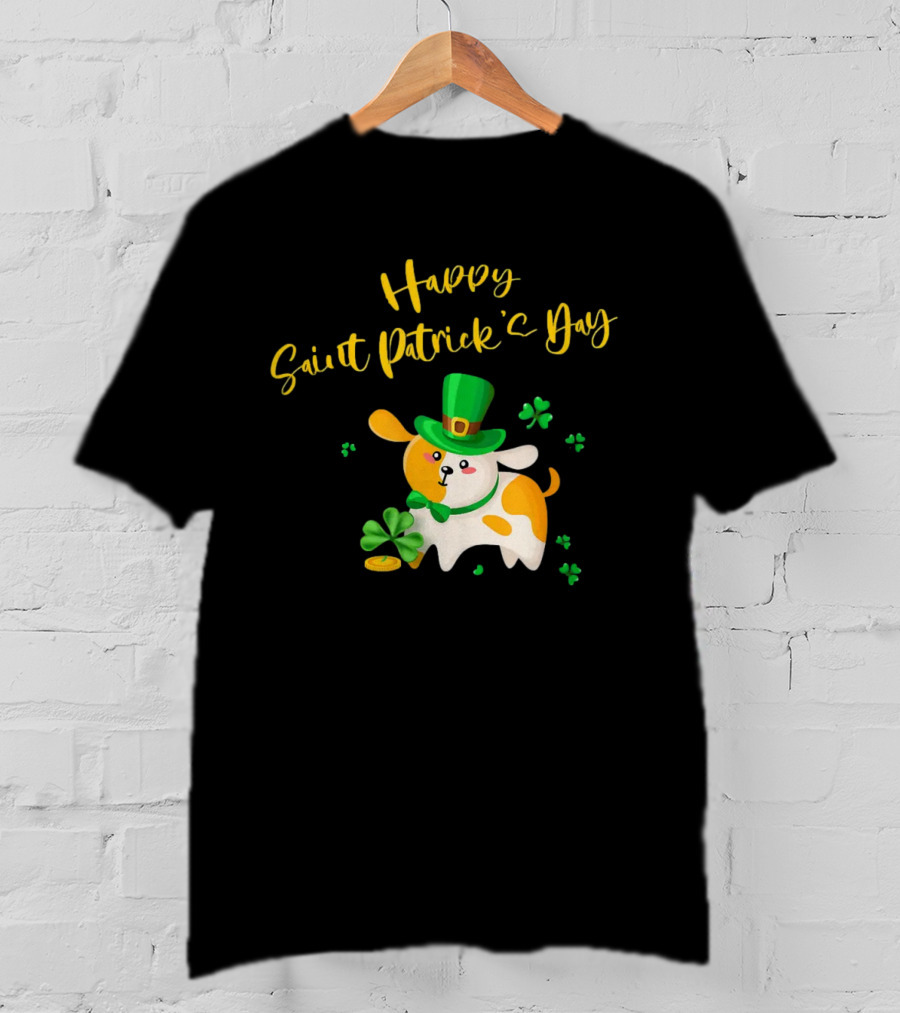 Happy Saint Patrick's Day Cute Kawaii Pug T-Shirt