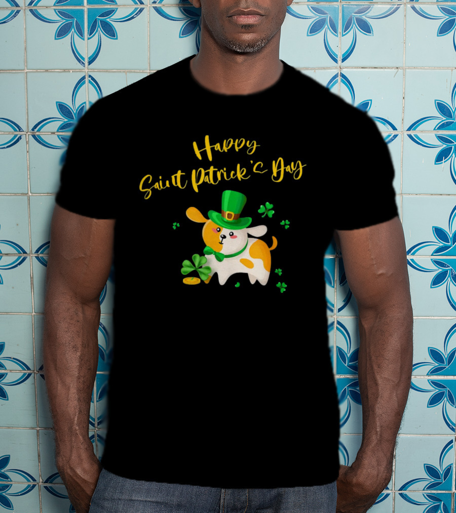 Happy Saint Patrick's Day Cute Kawaii Pug T-Shirt