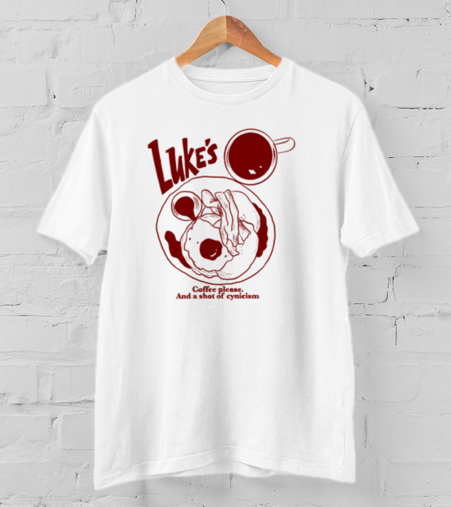 Luke's Coffee Please And A Shot Of Cynicism Thecliqueclothingco T-Shirt