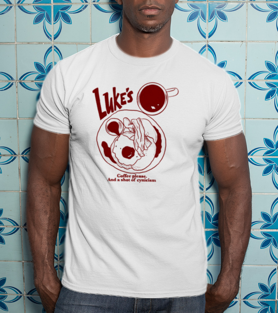 Luke's Coffee Please And A Shot Of Cynicism Thecliqueclothingco T-Shirt