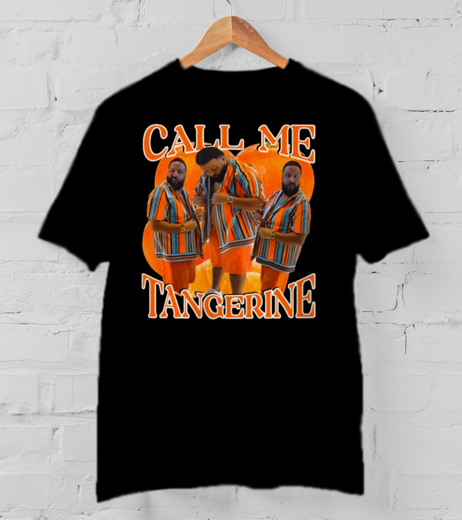 Call ME Tangerine Dj Khaled Striped T-Shirt