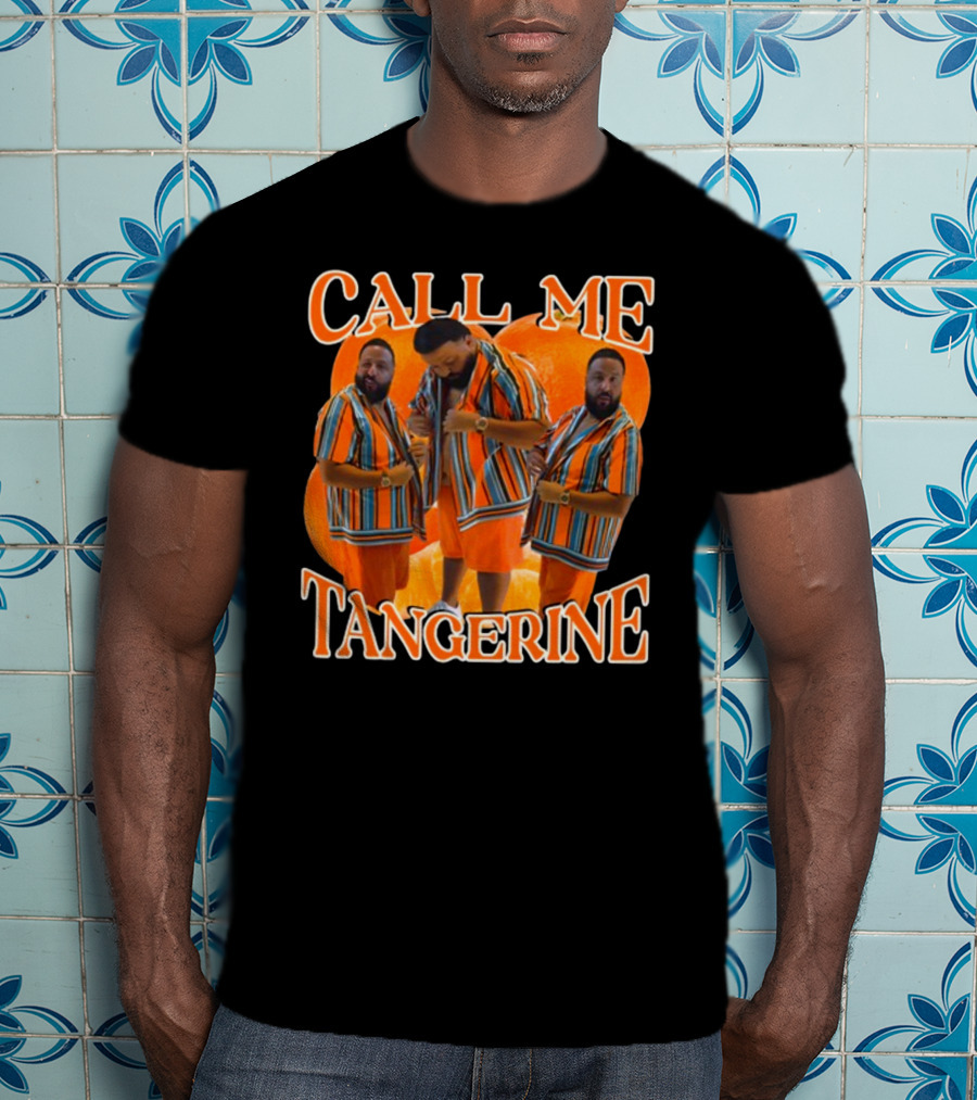 Call ME Tangerine Dj Khaled Striped T-Shirt
