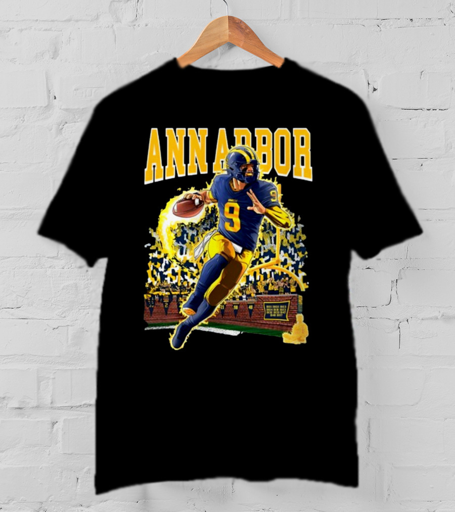 Ann Arbor Football Quarterback Number 9 Kiwiclo X J.J. Mccarth T-Shirt