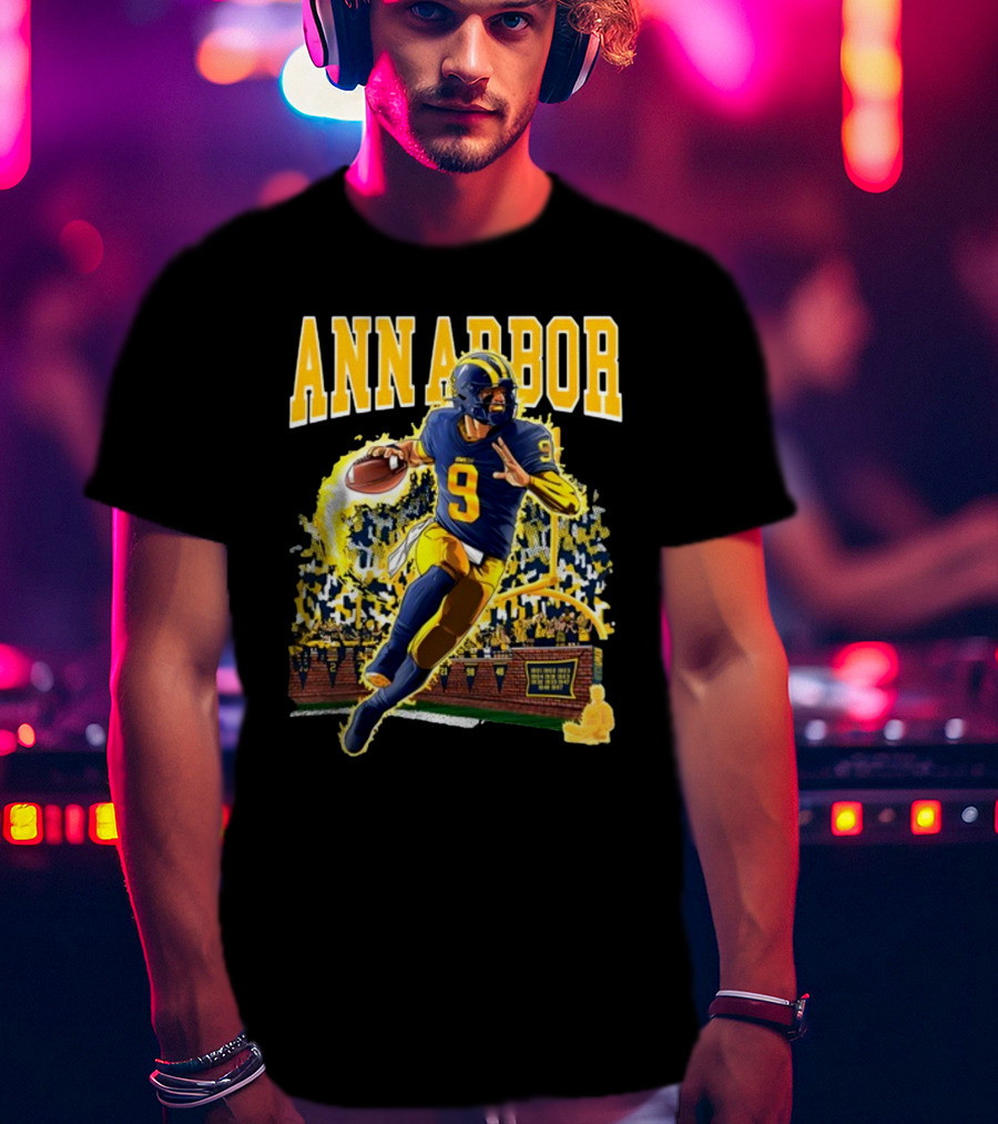 Ann Arbor Football Quarterback Number 9 Kiwiclo X J.J. Mccarth T-Shirt