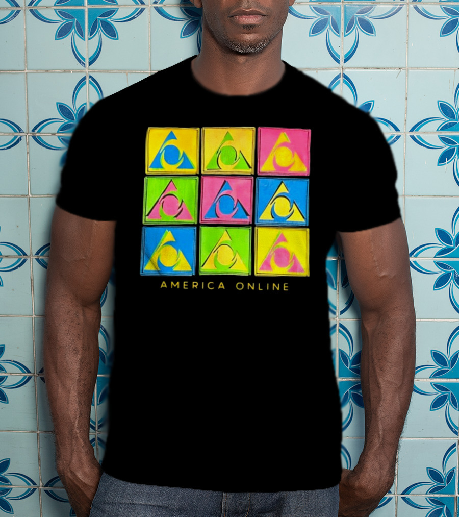 Pauly Holding AOL America Online Retro Logo Pop T-Shirt