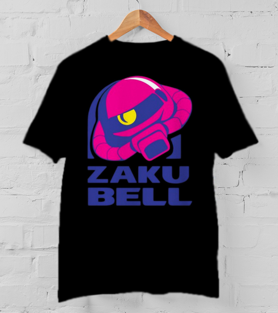 Zaku Bell Mecha Fusion Pink And Blue Helmet T-Shirt