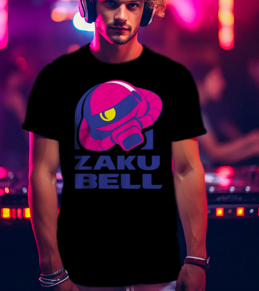 Zaku Bell Mecha Fusion Pink And Blue Helmet T-Shirt