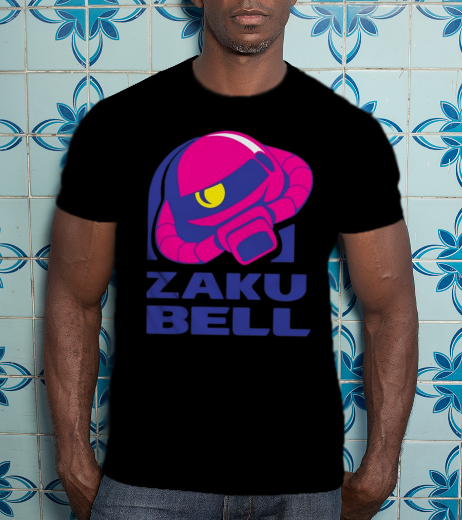 Zaku Bell Mecha Fusion Pink And Blue Helmet T-Shirt