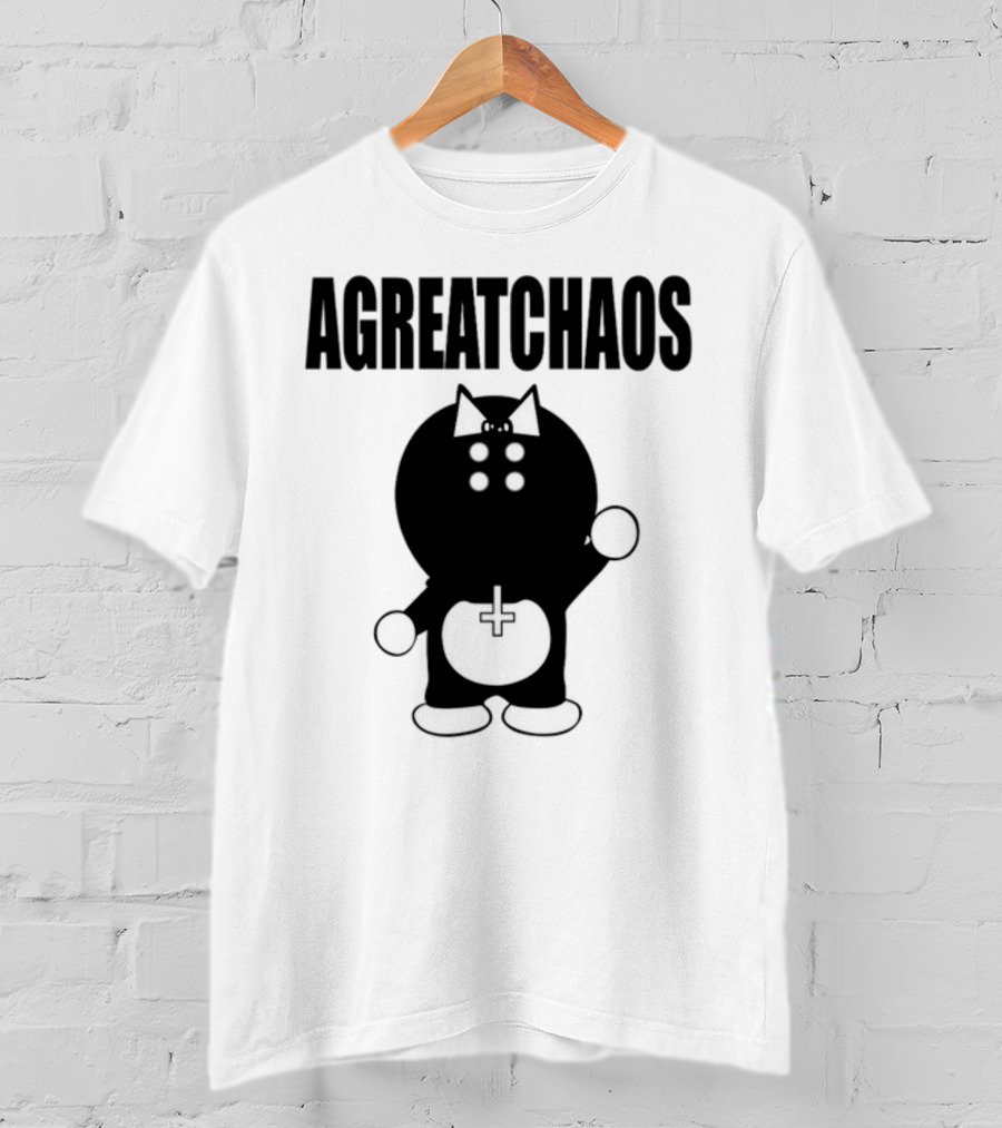 AGREATCHAOS Dark Figure With Bow And Cross T-Shirt