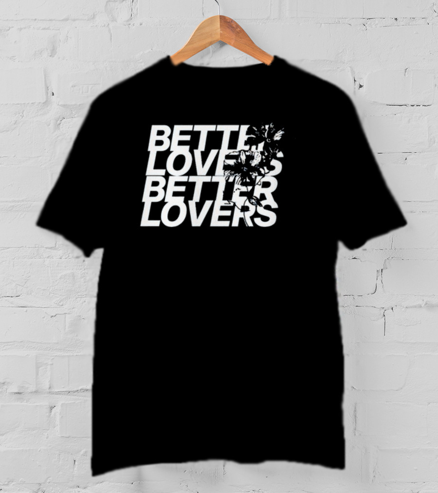Better Lovers Floral Black Overlay T-Shirt