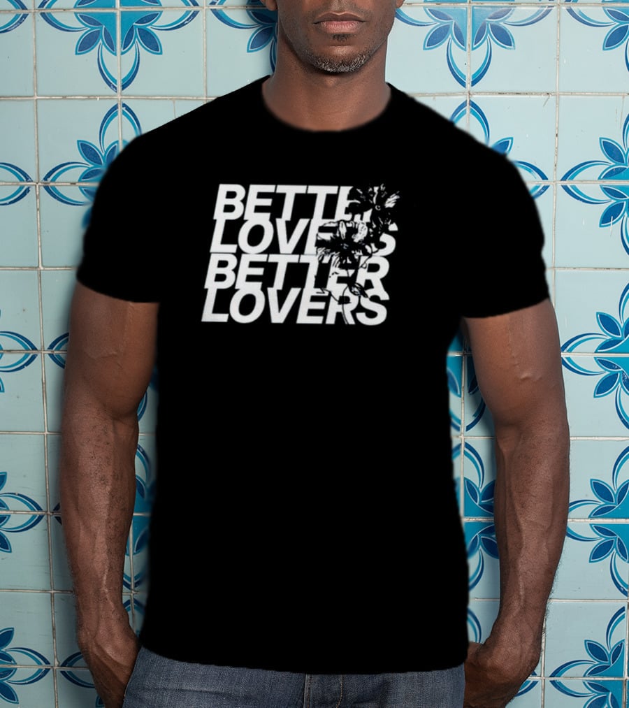 Better Lovers Floral Black Overlay T-Shirt