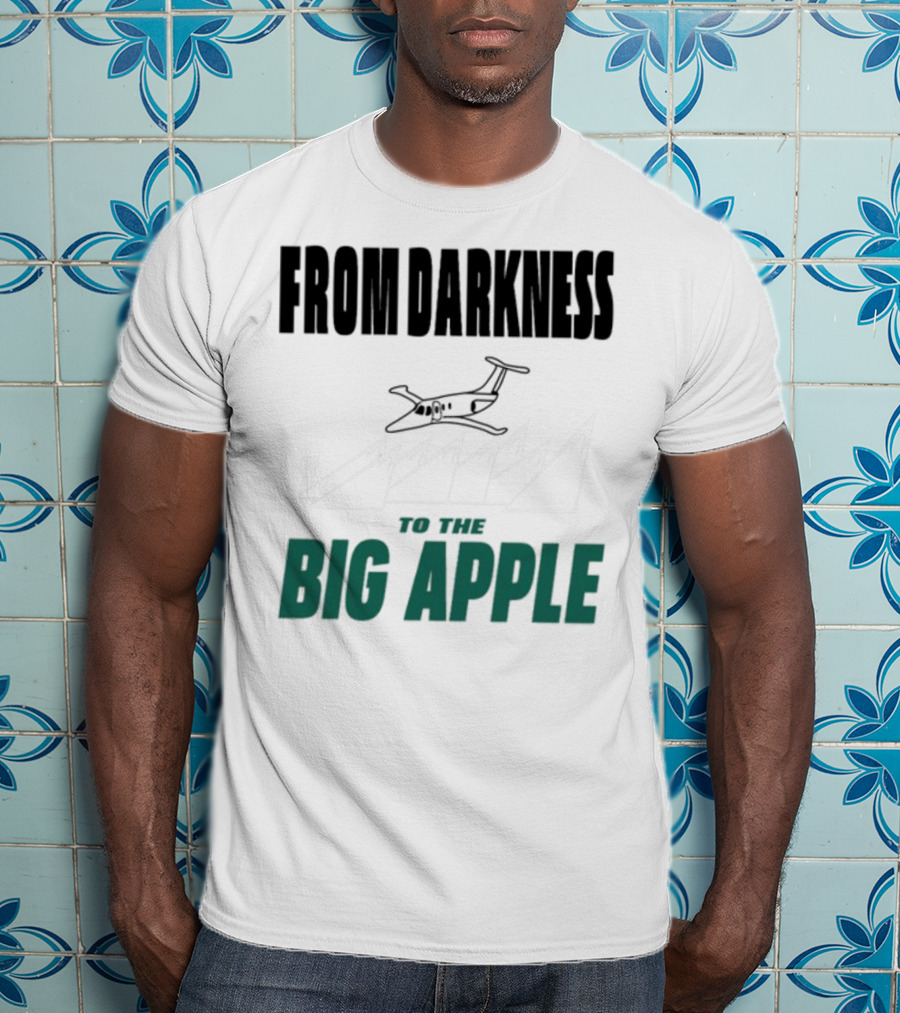 From Darkness To The Big Apple With Mountain And Plane T-Shirt