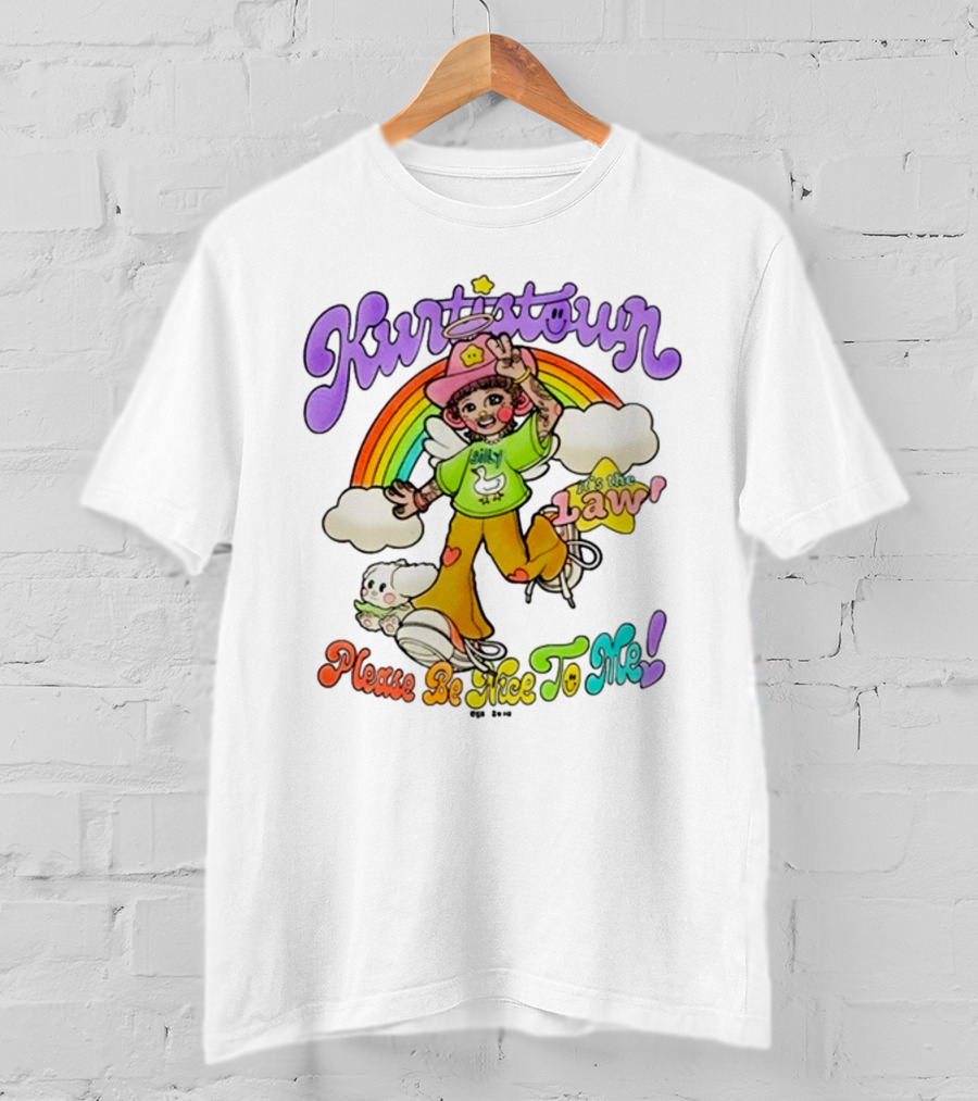 Kurtis Conner Kurtistown Please Be Nice To Me It's The Law Rainbow Character T-Shirt