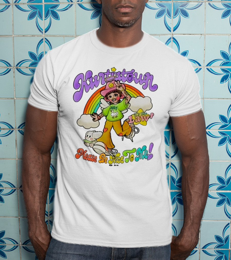 Kurtis Conner Kurtistown Please Be Nice To Me It's The Law Rainbow Character T-Shirt