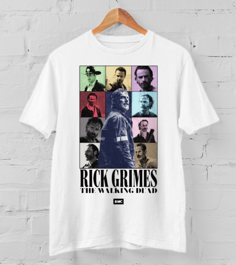 Rick Grimes The Walking Dead AMC Character Collage T-Shirt