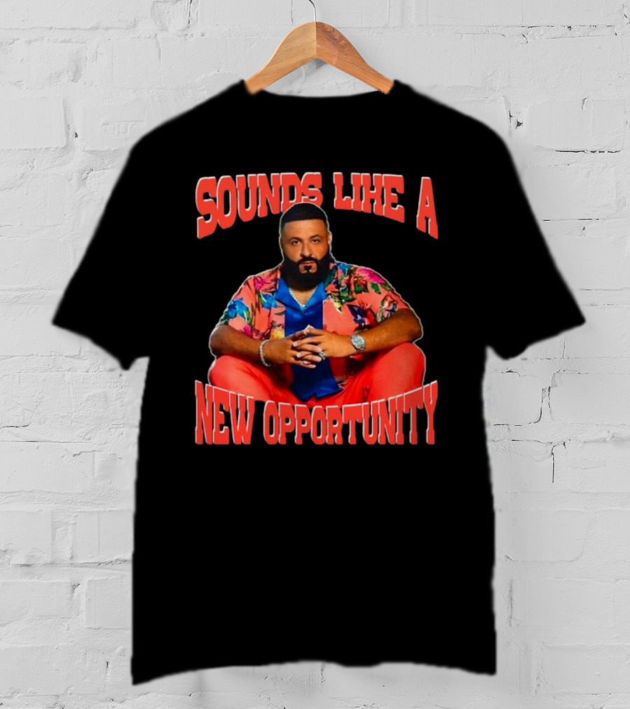 Sounds Like A New Opportunity Dj Khaled Seated IN Vibrant Floral T-Shirt