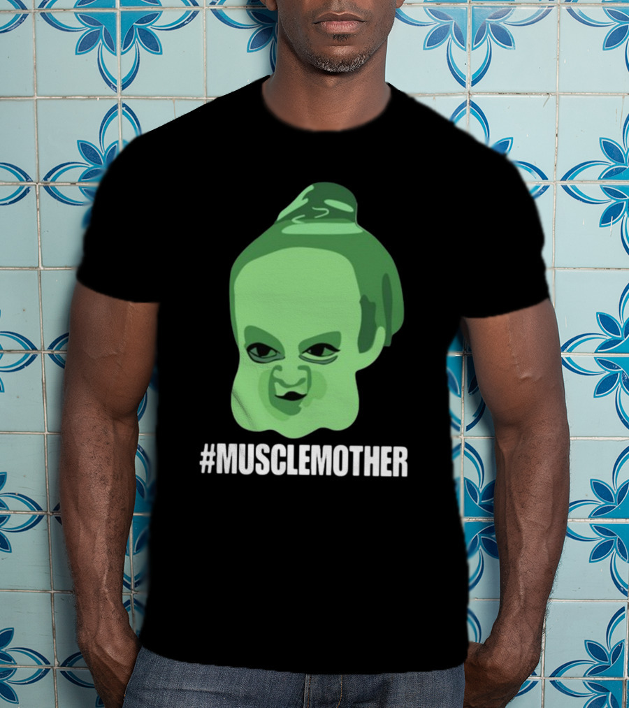 MUSCLEMOTHER Green Head Character T-Shirt