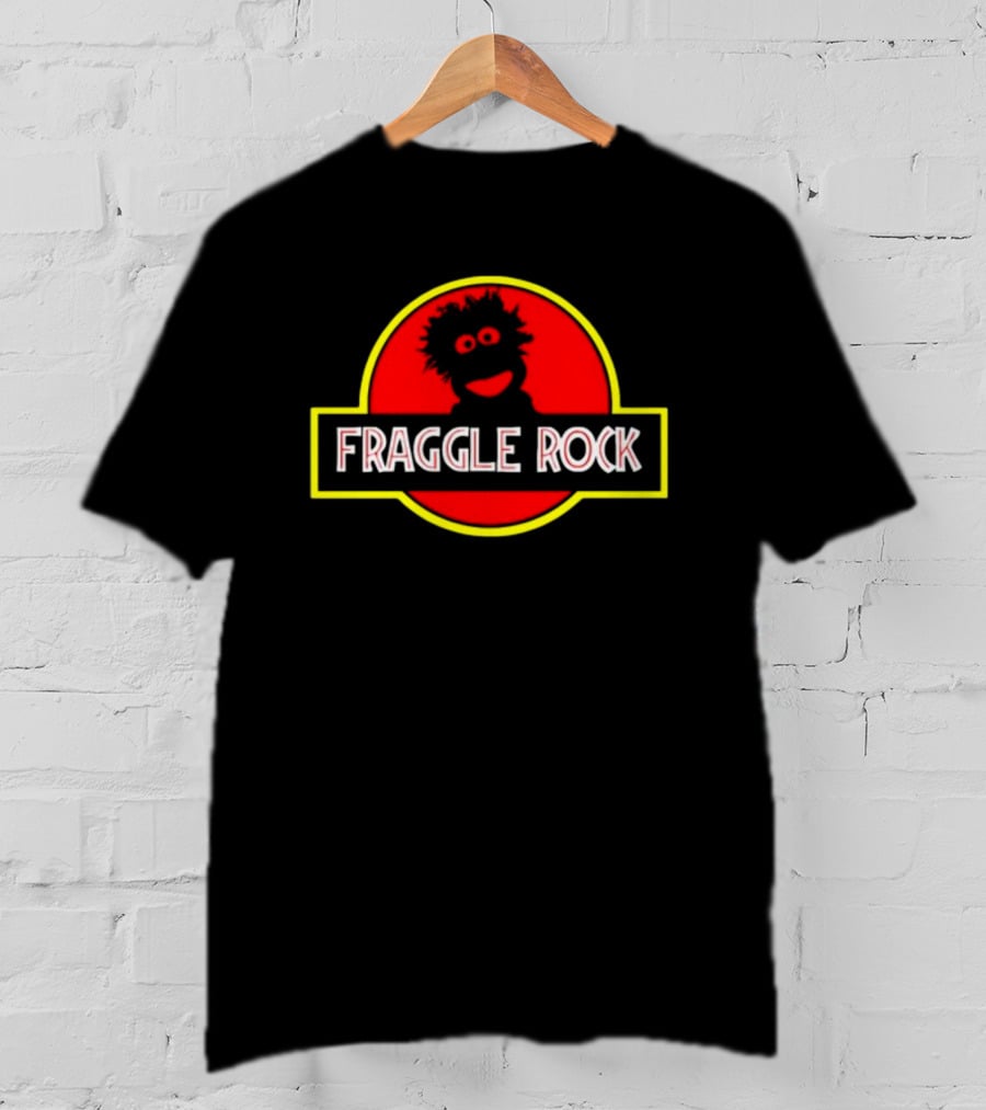 Fraggle Rock Jurassic Park Logo Mashup T-Shirt