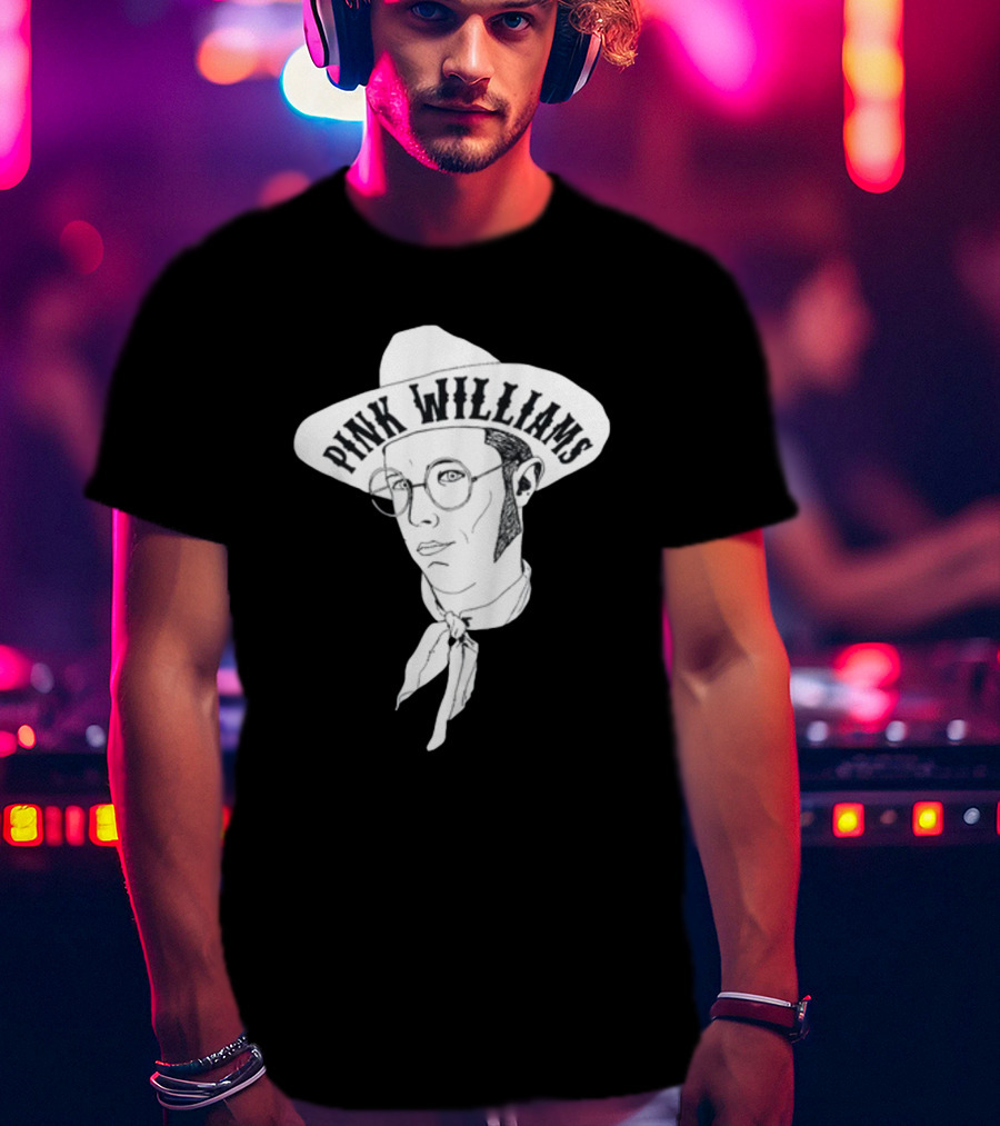 Punkwithacamera Pink Williams Vintage Cowboy Ink Sketch T-Shirt