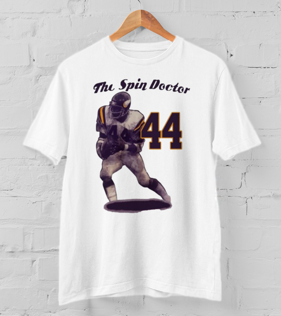 The Spin Doctor Chuck Foreman 44 Minnesota Vikings Legend T-Shirt