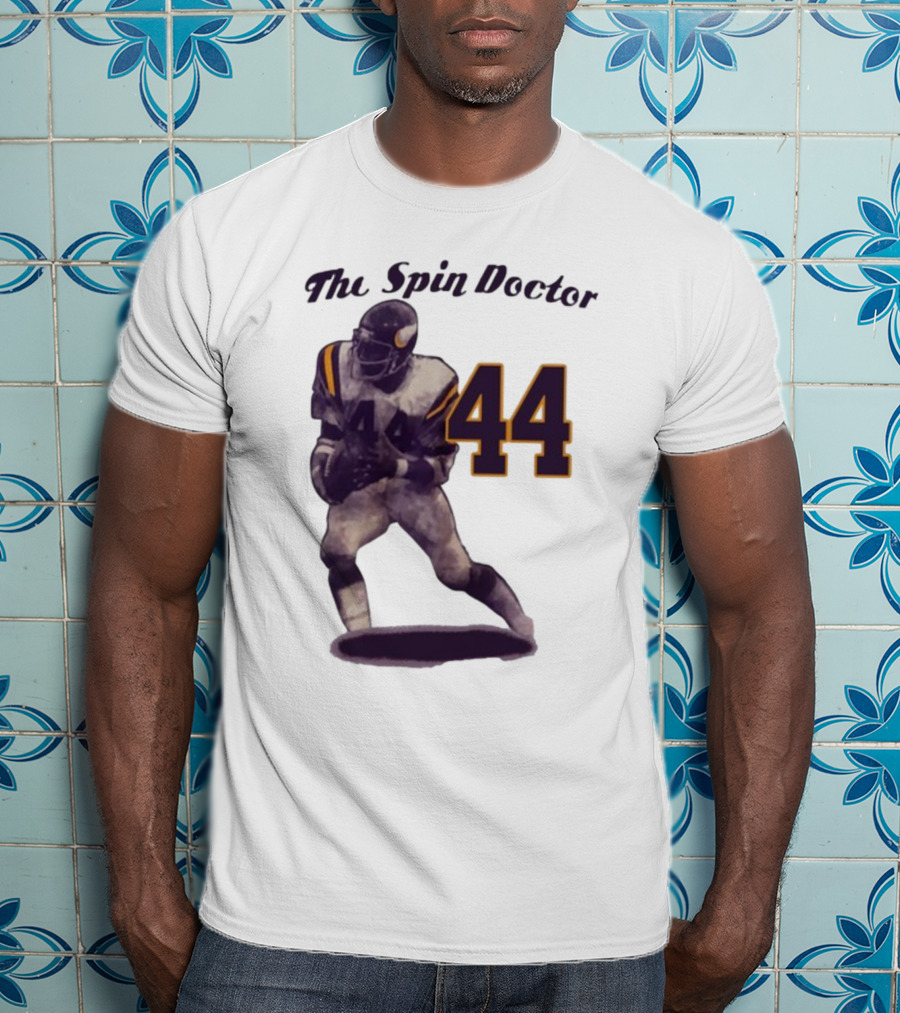 The Spin Doctor Chuck Foreman 44 Minnesota Vikings Legend T-Shirt