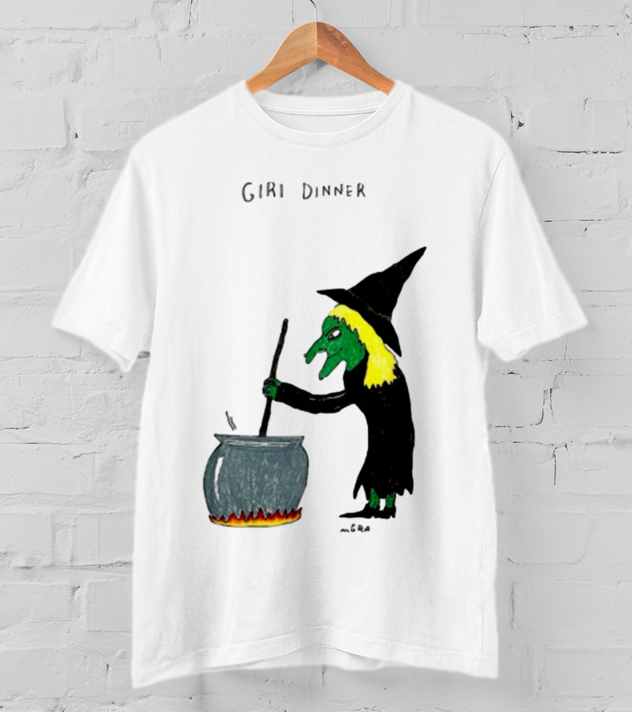 Matt Gray Girl Dinner Witch Cauldron Brewing T-Shirt