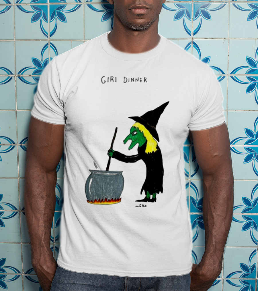 Matt Gray Girl Dinner Witch Cauldron Brewing T-Shirt
