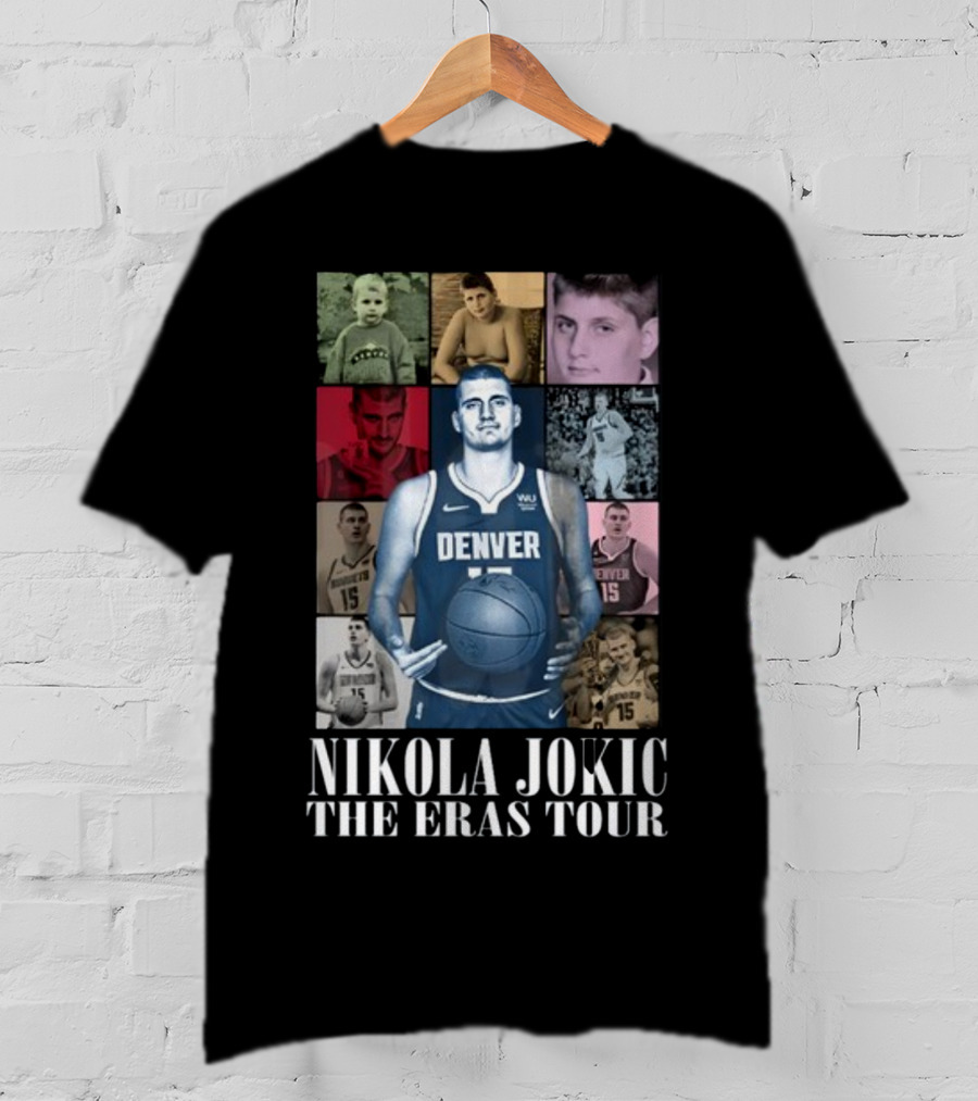 Nikola Jokic Denver Basketball Evolution Through The Eras Tour T-Shirt