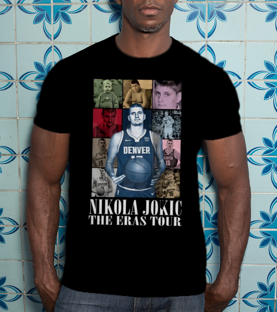 Nikola Jokic Denver Basketball Evolution Through The Eras Tour T-Shirt