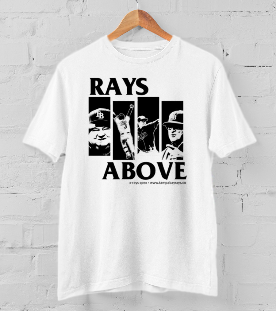 Rays Above Tampa Bay Baseball TB Logo Players T-Shirt