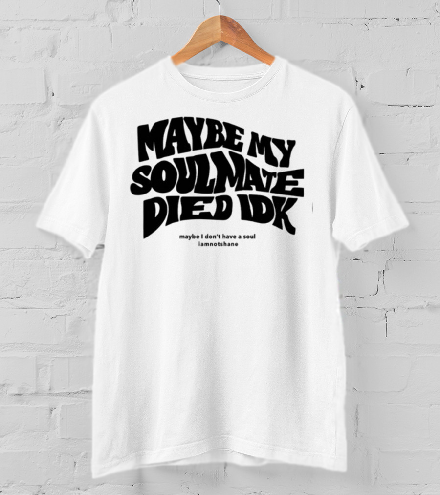 Maybe My Soulmate Died Idk Maybe I Don't Have A Soul Iamnotshane T-Shirt