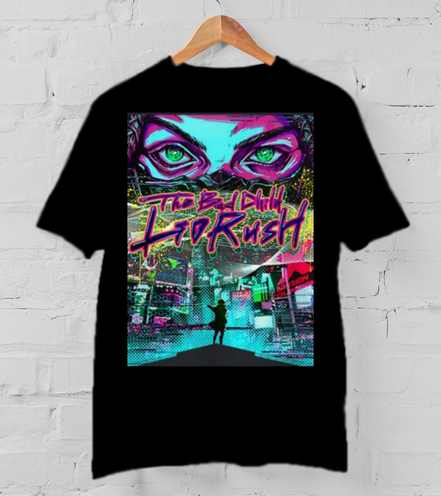 The Bad Child Lio Rush Cyber Punk Tokyo Neon Streetscape T-Shirt