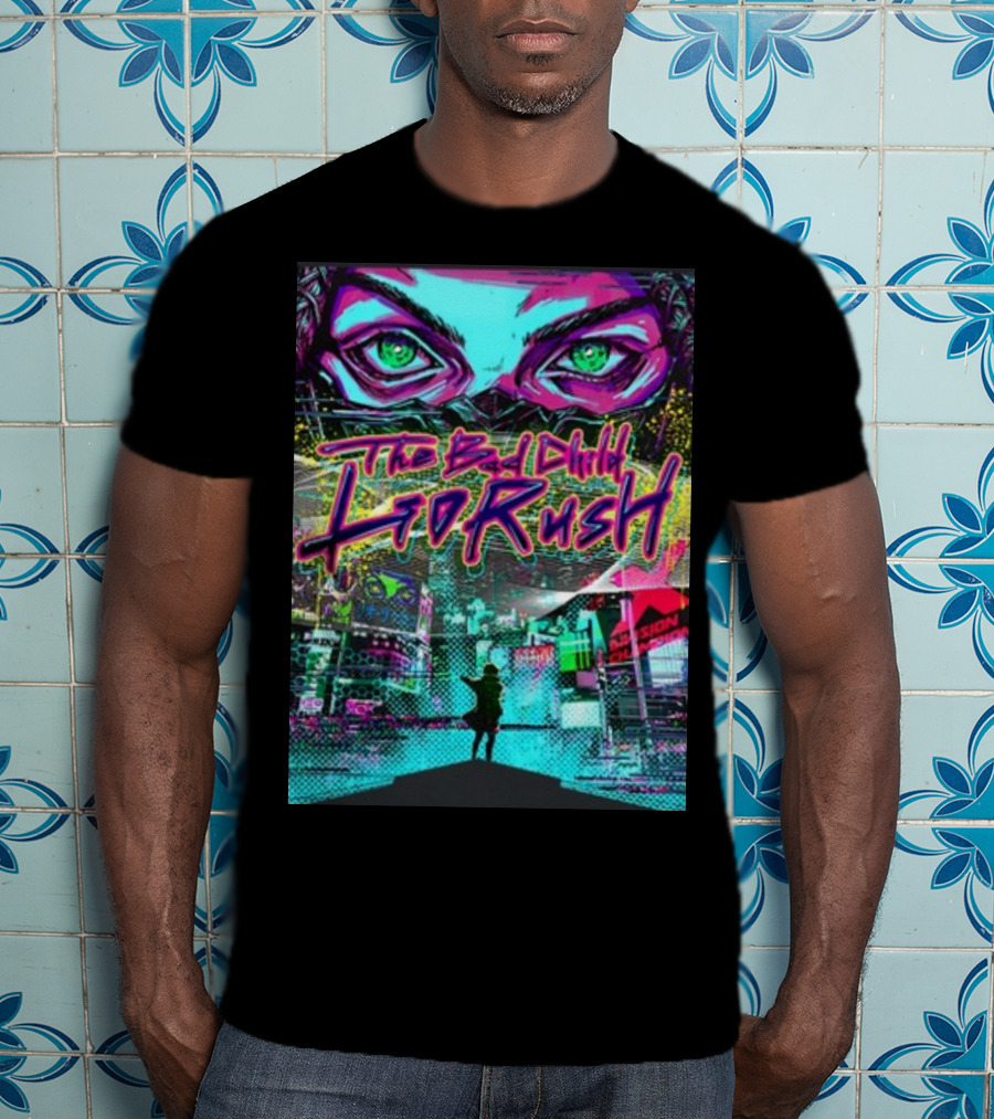 The Bad Child Lio Rush Cyber Punk Tokyo Neon Streetscape T-Shirt