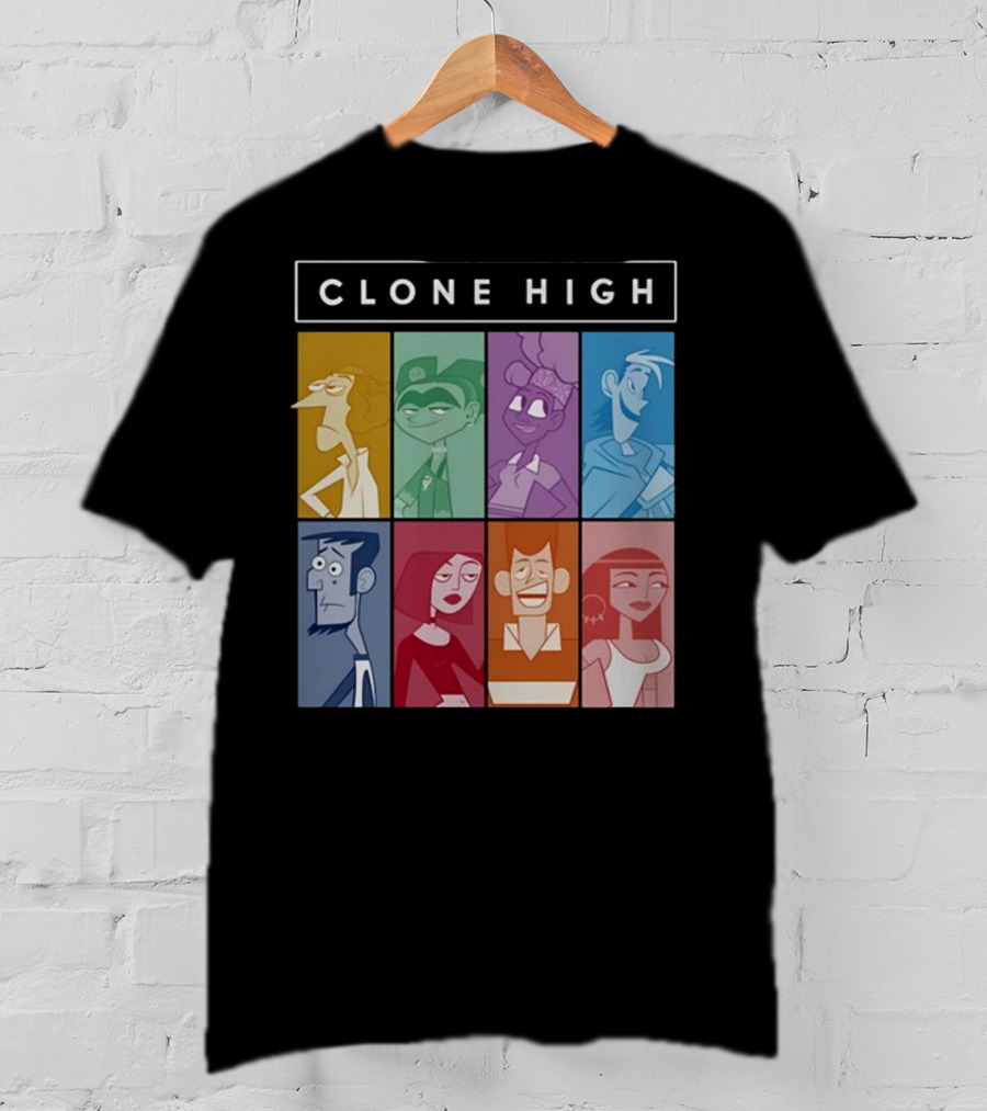 Clone High Character Blocks Cast Montage T-Shirt