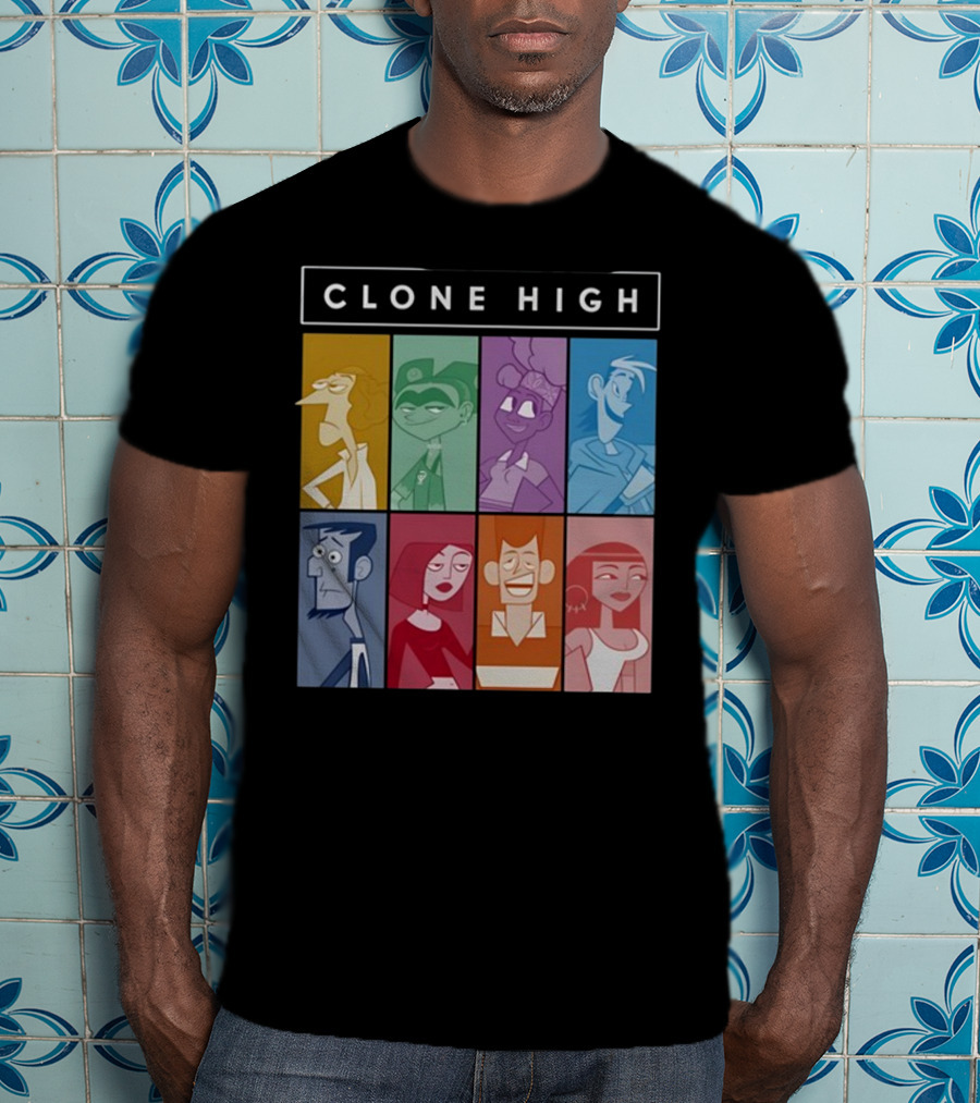 Clone High Character Blocks Cast Montage T-Shirt