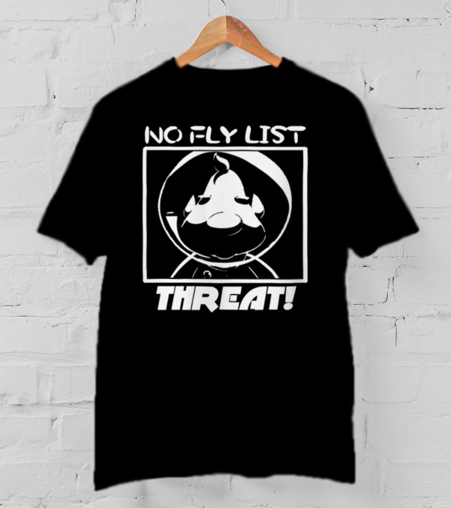 Paper Box House No Fly List Threat Cartoon Character T-Shirt
