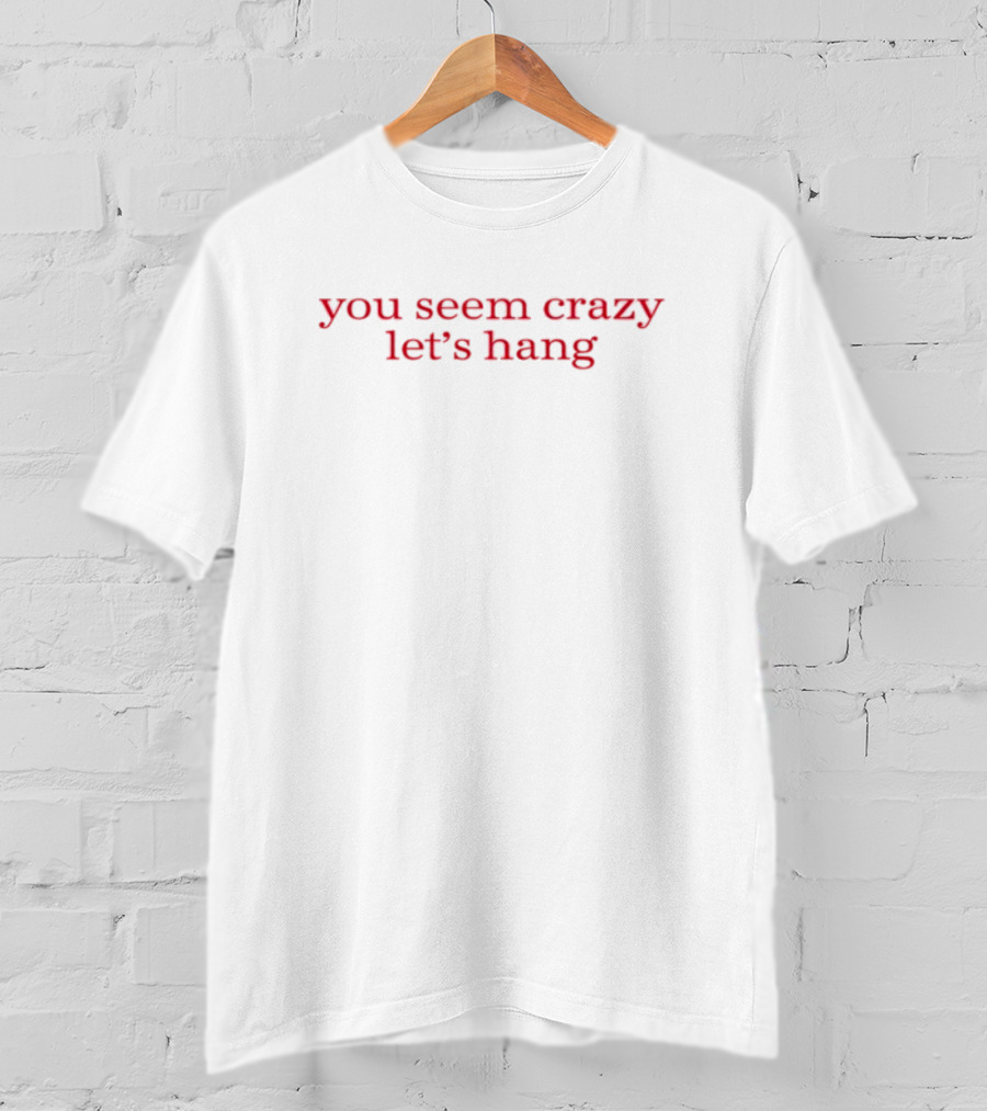 You Seem Crazy Let's Hang T-Shirt