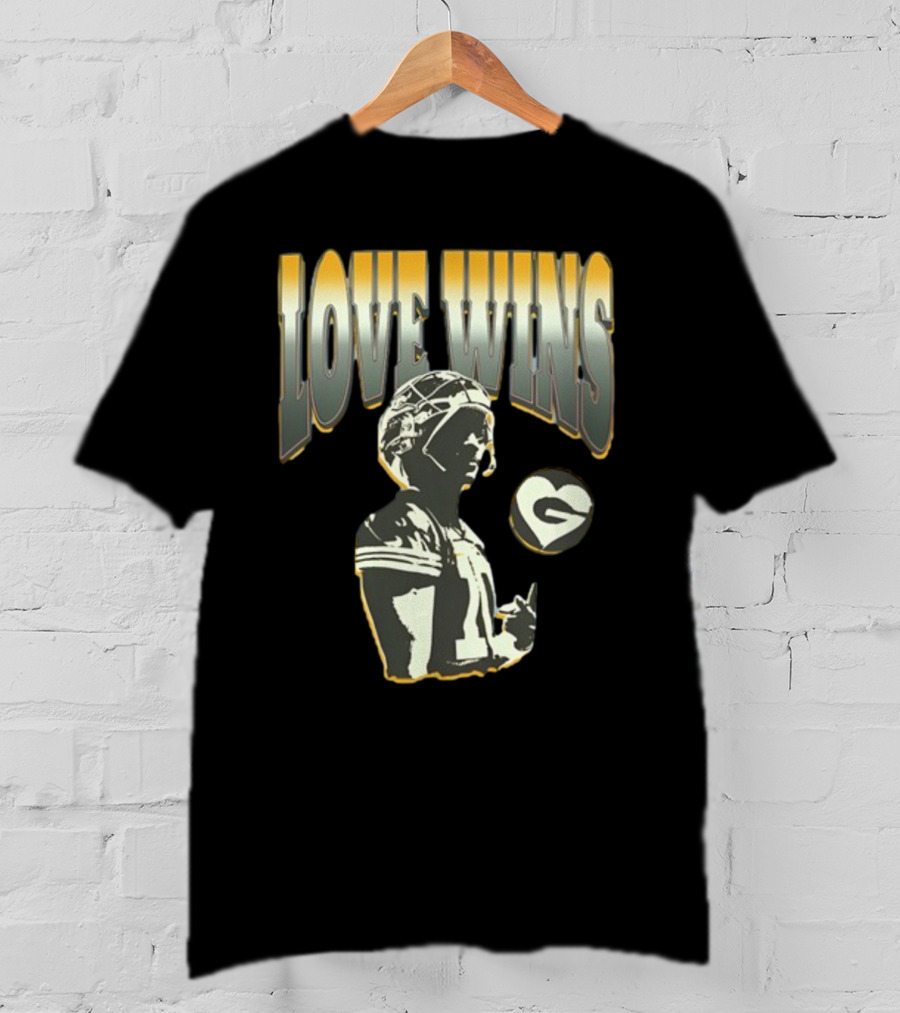 Love Wins Campeche Collective Football Heart Vintage T-Shirt