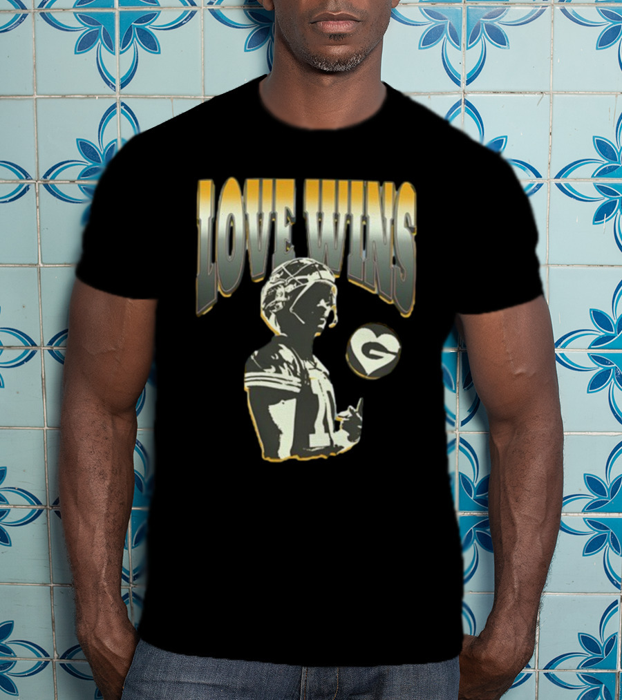 Love Wins Campeche Collective Football Heart Vintage T-Shirt