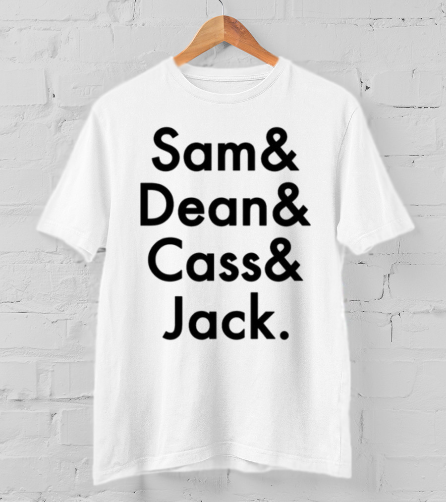 Sam And Dean And Cass And Jack Supernatural Characters T-Shirt