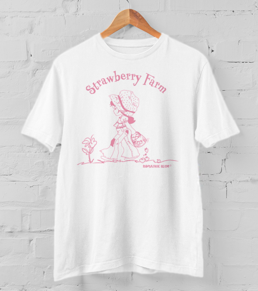 Strawberry Farm Romantic Blue Vintage T-Shirt