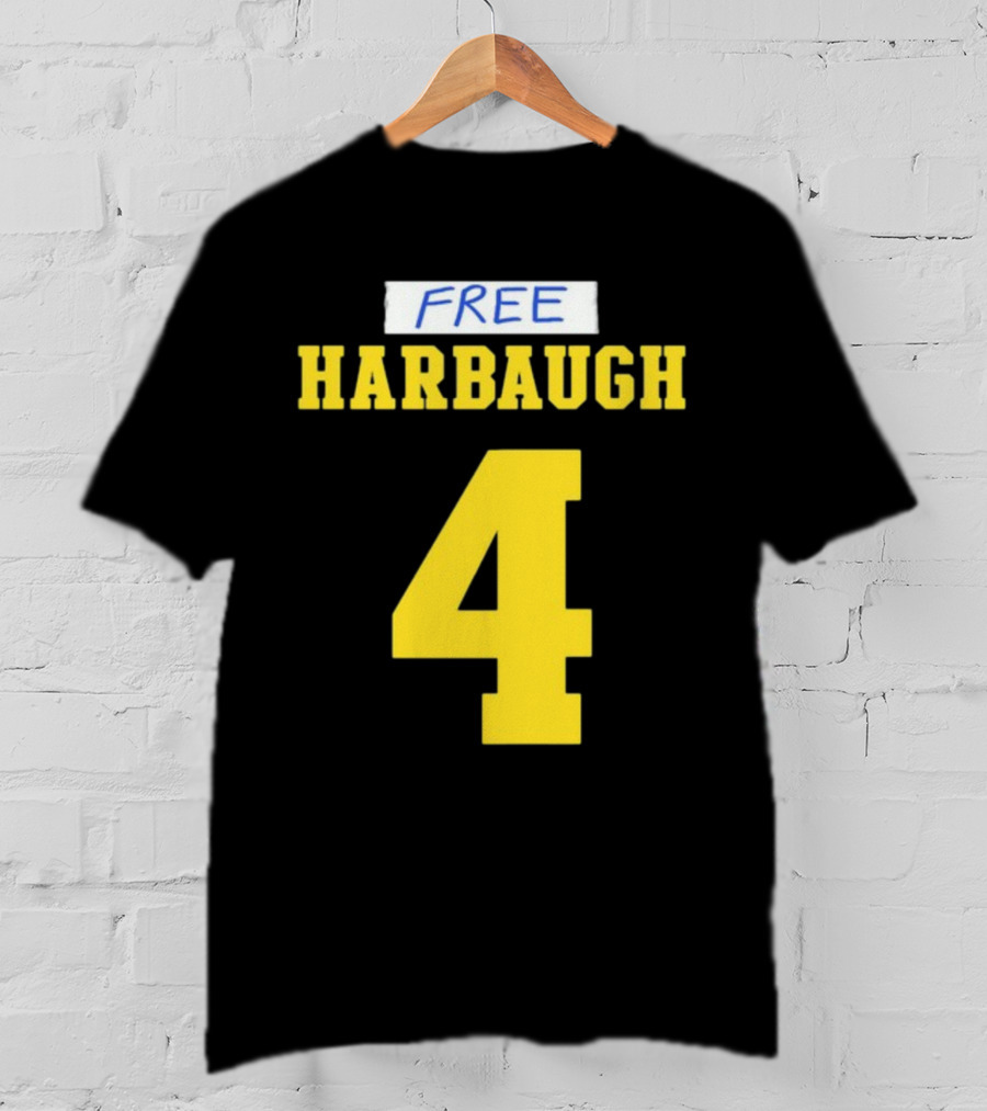 Free Harbaugh 4 J.J. McCarthy Michigan T-Shirt