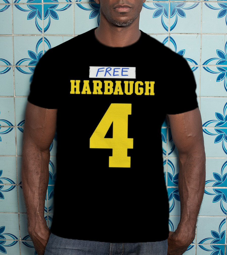 Free Harbaugh 4 J.J. McCarthy Michigan T-Shirt