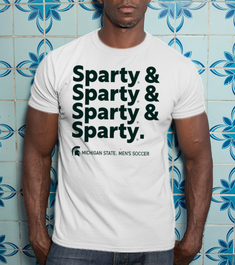 Sparty And Sparty And Sparty And Sparty Michigan State Men's Soccer T-Shirt