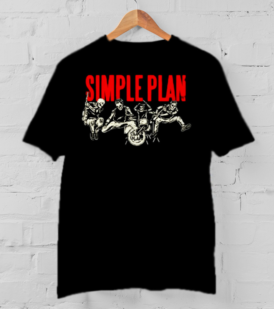 Simple Plan Band Skeletons Performance T-Shirt